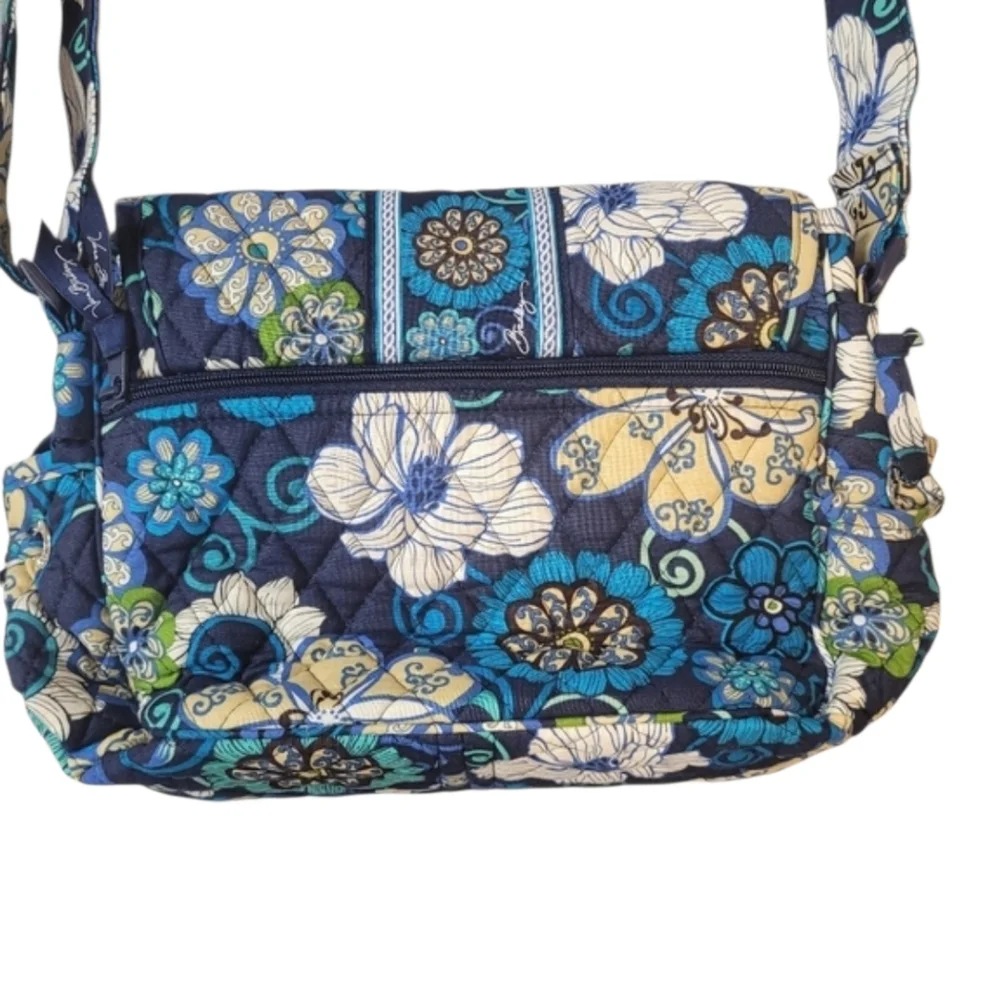 Vera Bradley Mod Floral Blue Crossbody Purse - Picture 4 of 10
